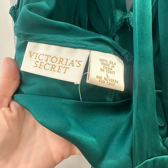 Vintage GOLD LABEL Victoria's Secret Teal Green Slip Dress Size Large NWOT - Picture 4 of 6